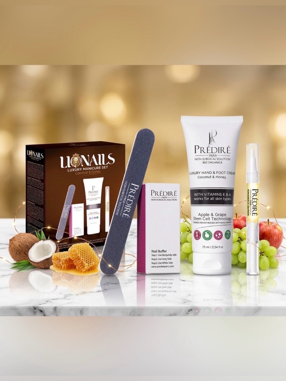 PP Lionails Luxury Manicure Set | 4-Piece Set ~ Retails $150